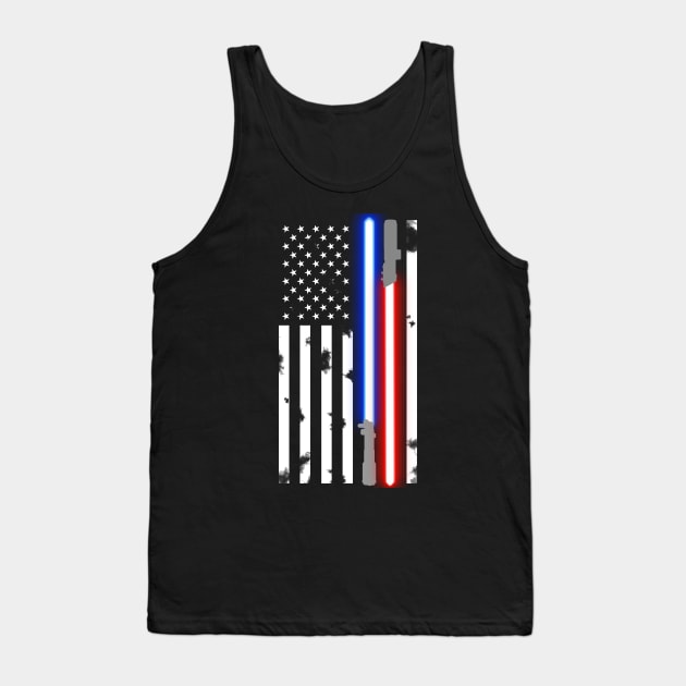 saber American flag Tank Top by turborx